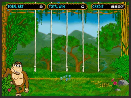 Бонус игра в онлайн аппарате Crazy Monkey